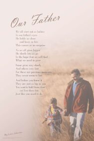 Our Father poster by poet Lorn Johnson