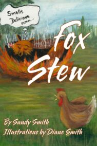 The Front Cover of Fox Stew. Features a fox sleeping in a pot of stew